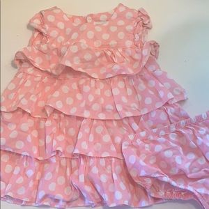 GENUINEbaby from OSHKOSH pink polkadot dress 9M